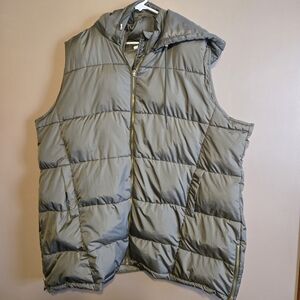 Maurices Quilted Hooded Puffer Vest in Olive Green